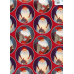 Counter Roll Gift Wrap  Nisse on Red 